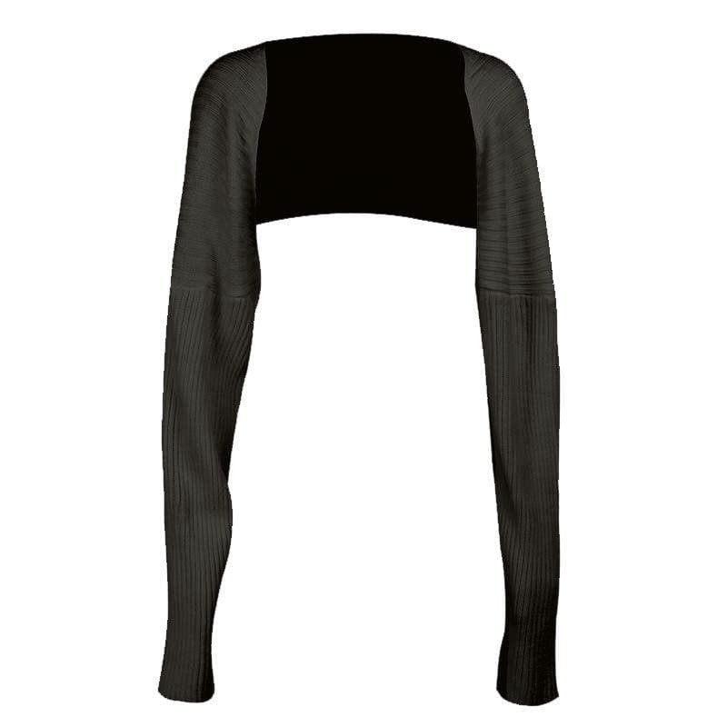 Y2K Aesthetic Knitted Cropped Long Sleeve Top - Cute Coquette & Grunge Style Essential