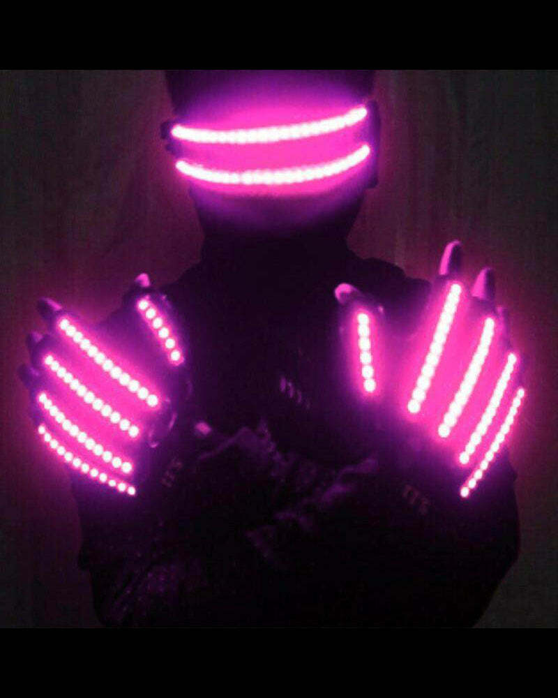Y2K Aesthetic LED Gloves & Glasses - Cute Coquette & Grunge Style Accessories