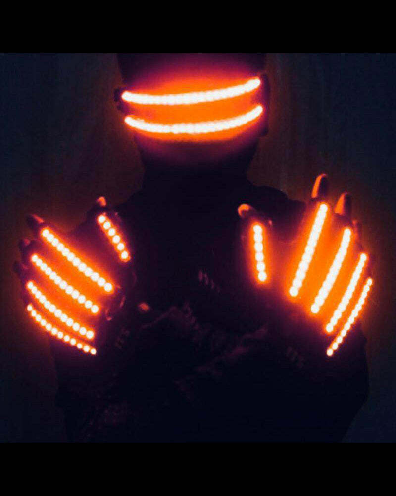 Y2K Aesthetic LED Gloves & Glasses - Cute Coquette & Grunge Style Accessories