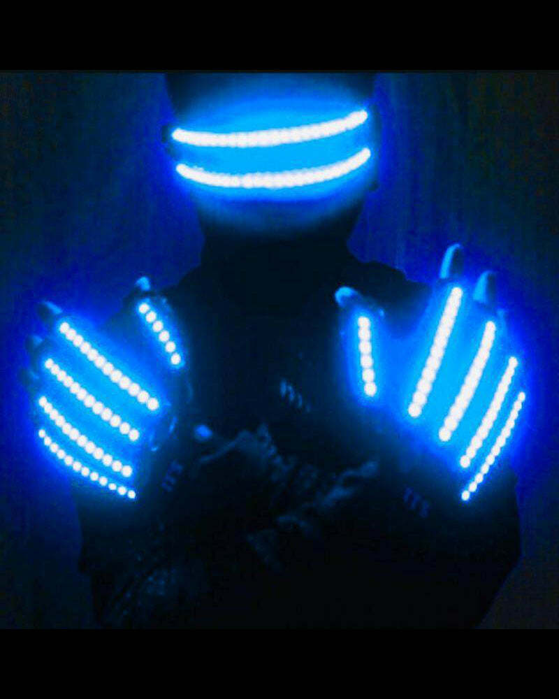 Y2K Aesthetic LED Gloves & Glasses - Cute Coquette & Grunge Style Accessories