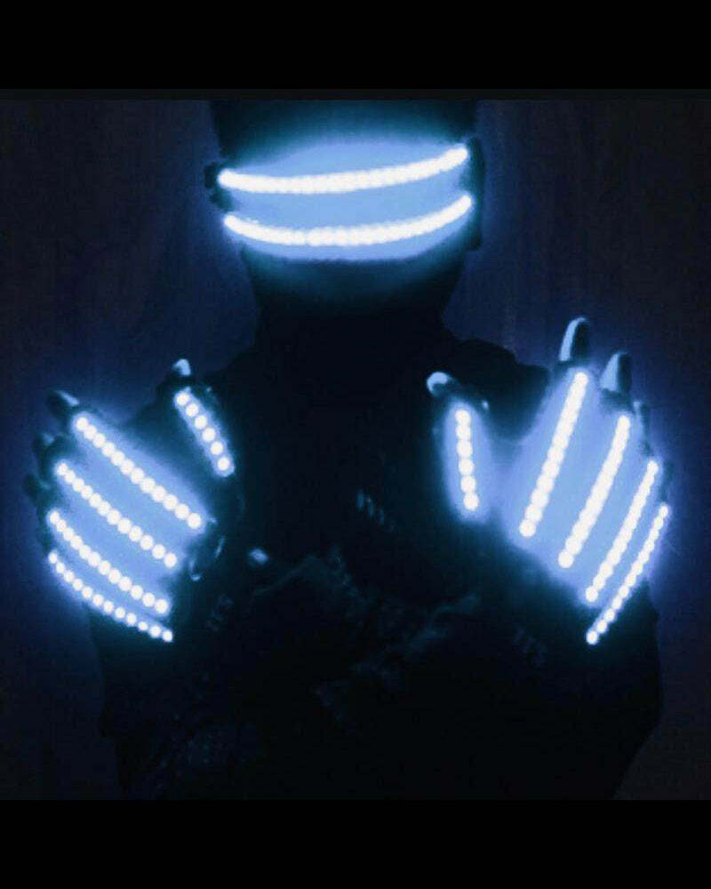 Y2K Aesthetic LED Gloves & Glasses - Cute Coquette & Grunge Style Accessories