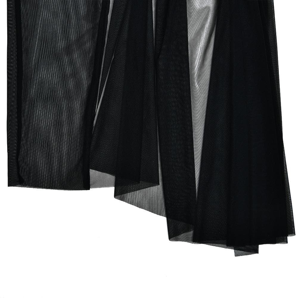 Y2K Aesthetic Long Sleeve Mesh Zip-Up Jumpsuit - Grunge & Coquette Style Fusion