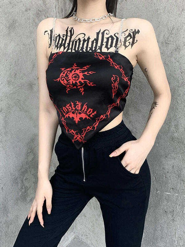Y2K Aesthetic Moon Sun Print Top - Cute Grunge Style Tee for Coquette & Soft Girl Vibes