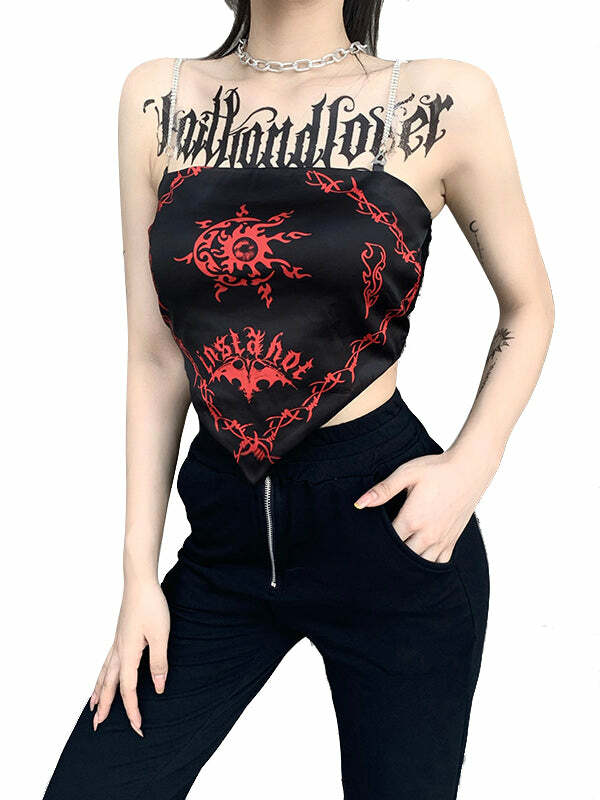 Y2K Aesthetic Moon Sun Print Top - Cute Grunge Style Tee for Coquette & Soft Girl Vibes