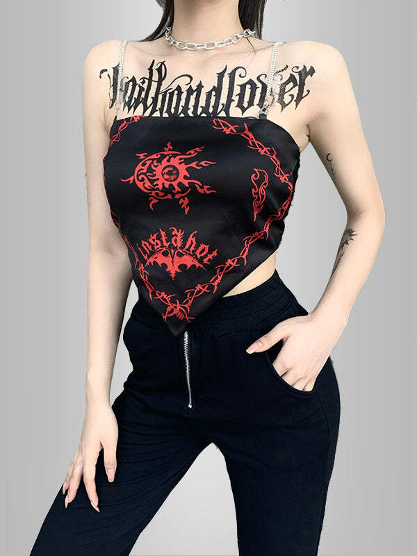Y2K Aesthetic Moon Sun Print Top - Cute Grunge Style Tee for Coquette & Soft Girl Vibes
