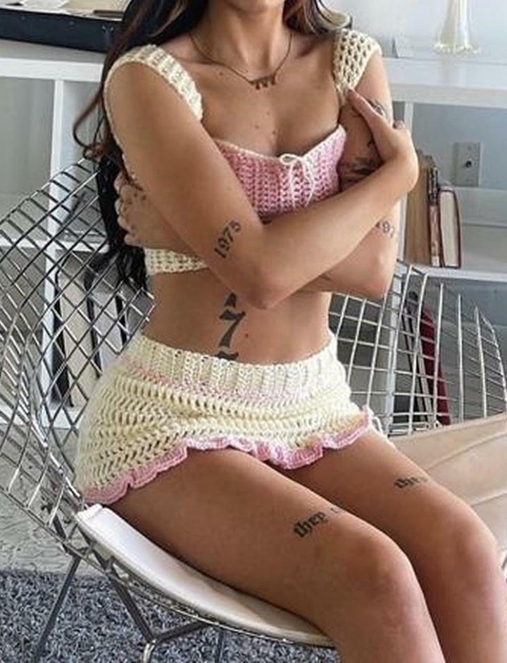 Y2K Aesthetic Sleeveless Vest & Slit Skirt Set - Cute Pastel Coquette Style Outfit