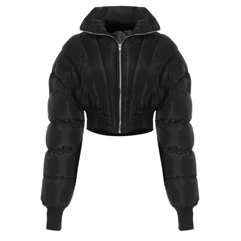 Y2K Aesthetic Zip-Up Corset Coat Top - Grunge Style Long Sleeve with Turnover Collar