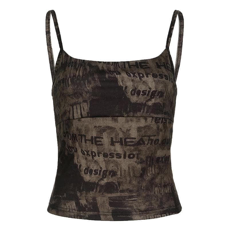Y2K Backless Contrast Cami Top - Cute Aesthetic for Coquette, Grunge, and Soft Girl Styles