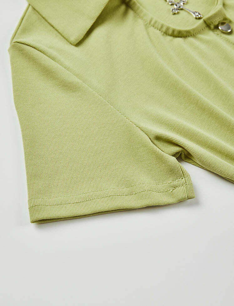 Y2K Color-Block Irregular Polo Dress - Cute Aesthetic for Coquette & Grunge Styles