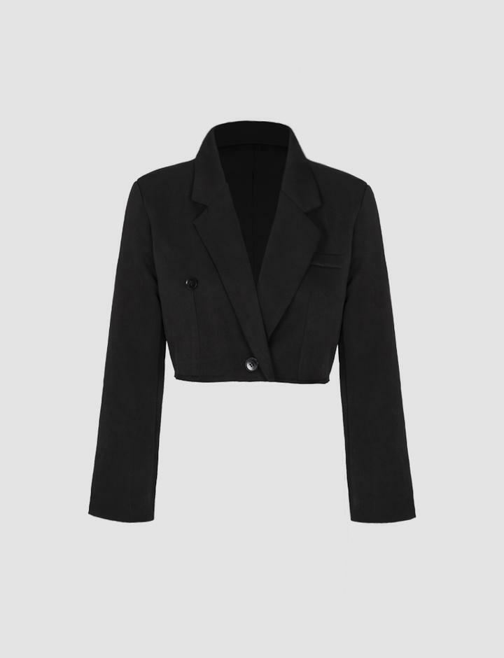 Y2K Coquette Aesthetic Black Crop Blazer, White Blouse & Pleated Skirt Set