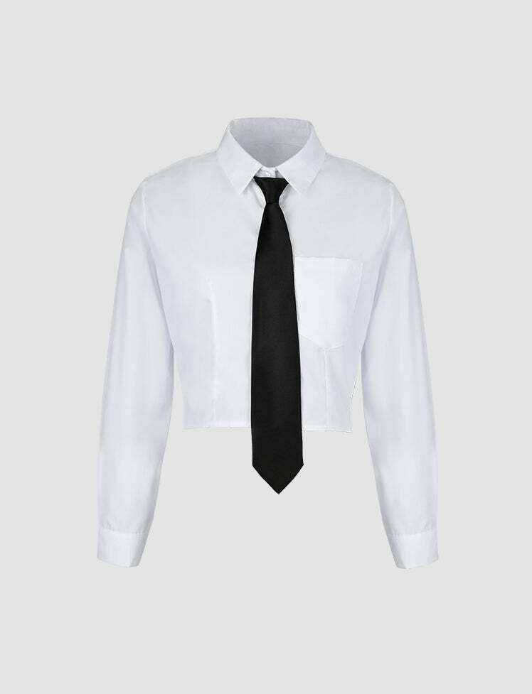 Y2K Coquette Aesthetic Black Crop Blazer, White Blouse & Pleated Skirt Set