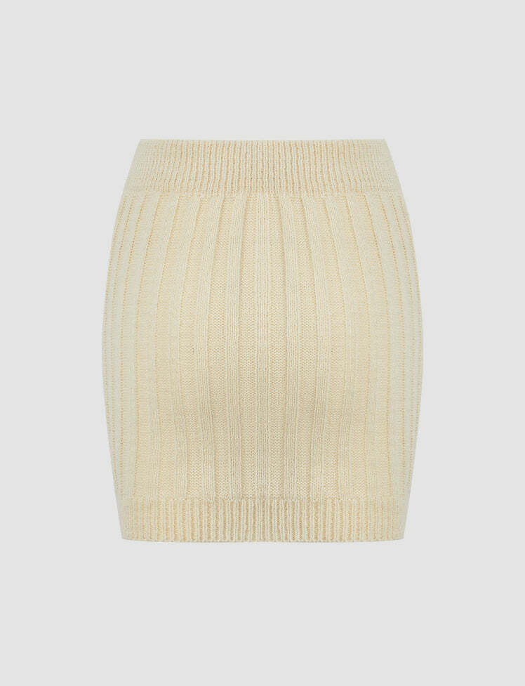 Y2K Coquette Aesthetic Hooded Knit Twist High Waist Skirt Set for Cute Outfits