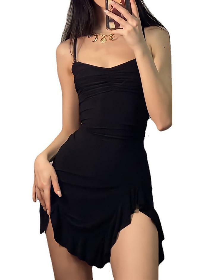 Y2K Coquette Aesthetic Slit Slim Mermaid Dress - Cute Summer Sling Style for Trendy Looks