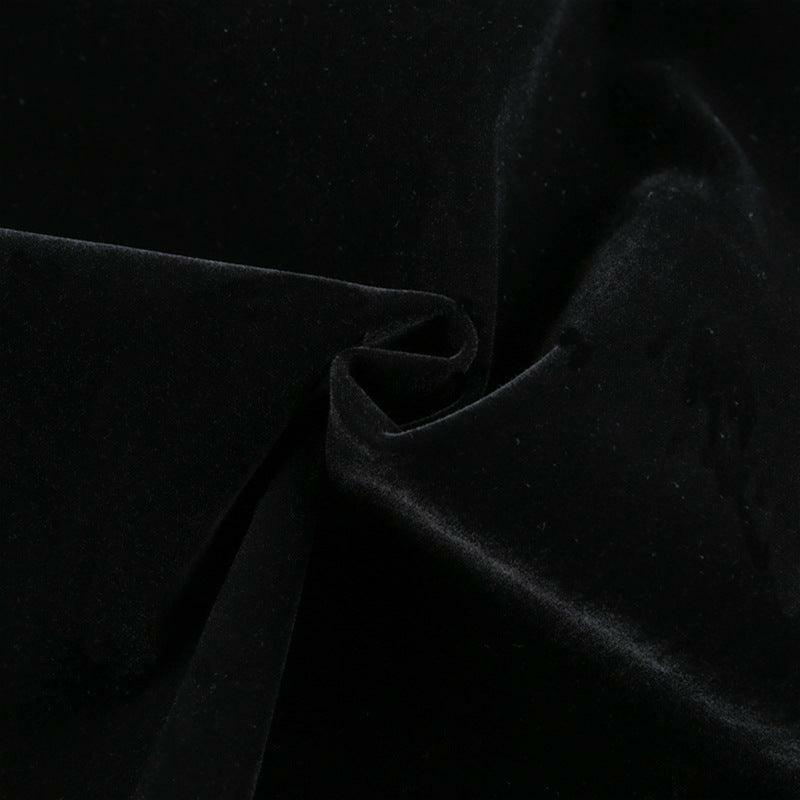 Y2K Coquette Aesthetic Square Collar Velvet A-Line Dress for Cute Fall Outfits