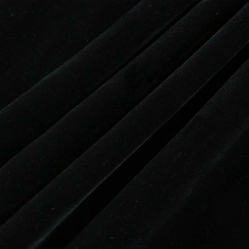 Y2K Coquette Aesthetic Square Collar Velvet A-Line Dress for Cute Fall Outfits