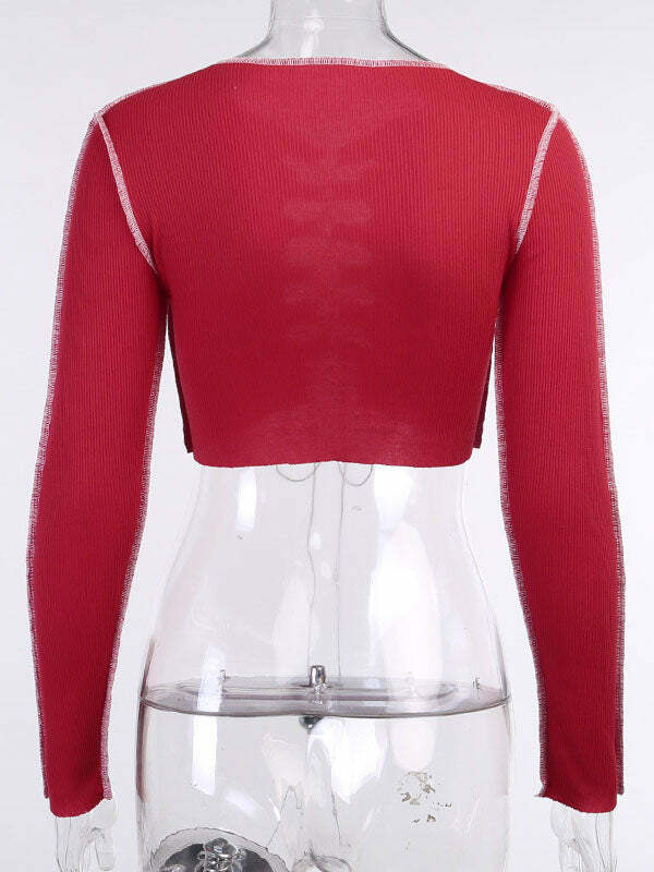 Y2K Cut-Out Lace-Up Top - Grunge Aesthetic Cute Crop Top for Coquette Style Outfits