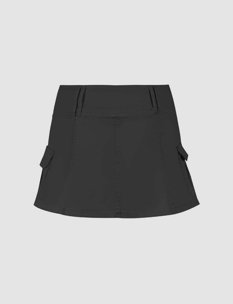 Y2K Denim Pleated Mini Skirt - Cute Grunge Aesthetic, Coquette Style, and Pastel Goth Vibes