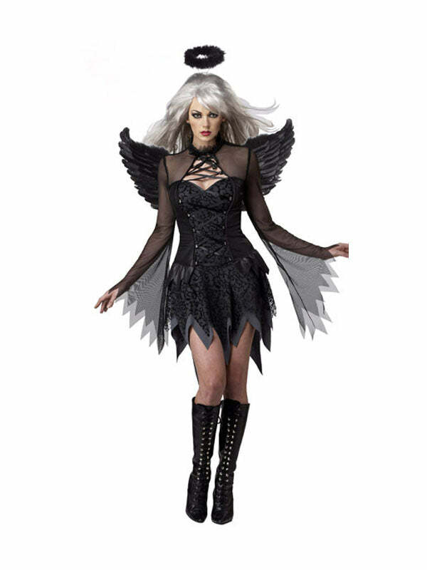 Y2K Grunge Aesthetic Dark Angel Cosplay Costume with Cute Hoodies & Accessories