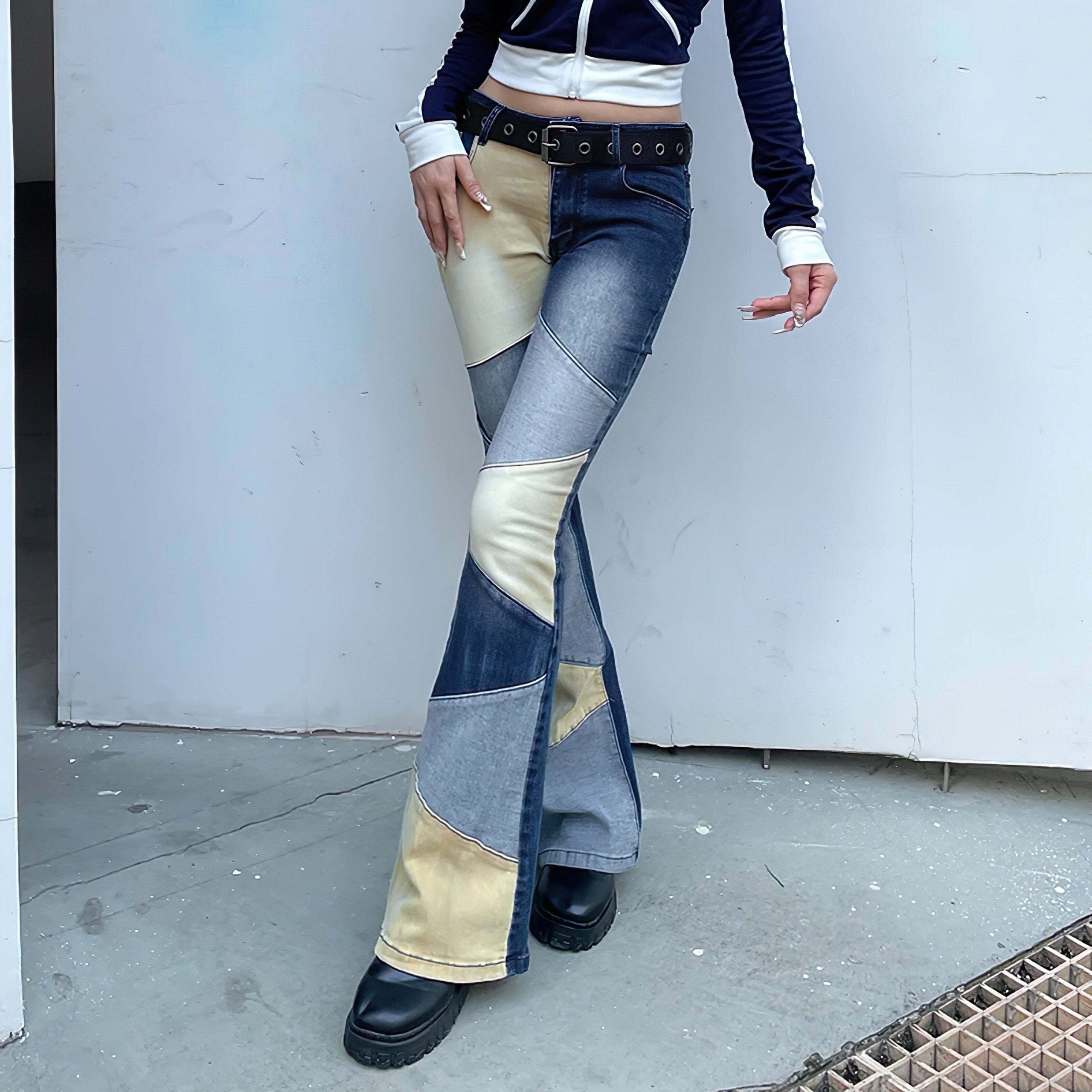 Y2K Grunge Aesthetic Low Rise Skinny Jeans - Vintage Style for Cute Outfits & Comfy Looks