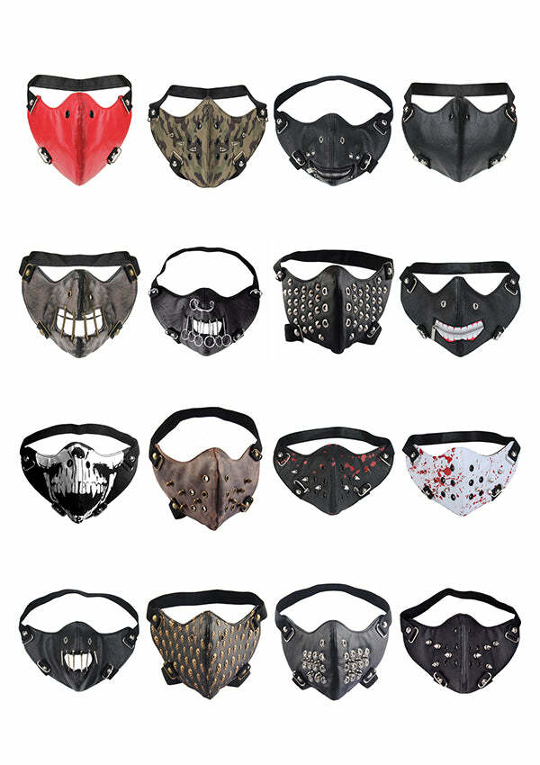 Y2K Grunge Aesthetic Masks - Cute Coquette Style for Emo & Soft Girl Fashion Lovers