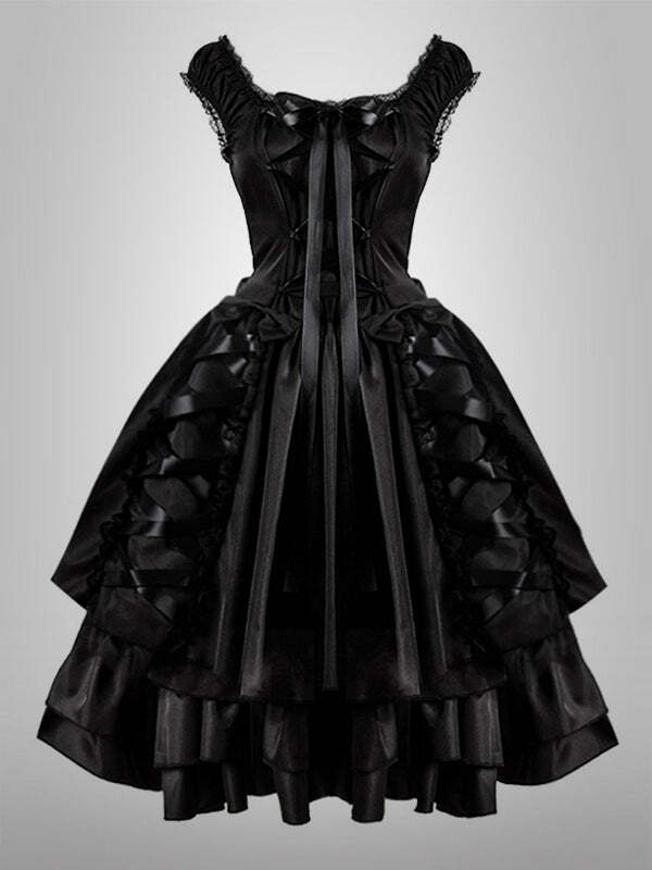 Y2K Grunge Aesthetic Night Dress - Cute Cargo Skirt Style with Coquette Vibes