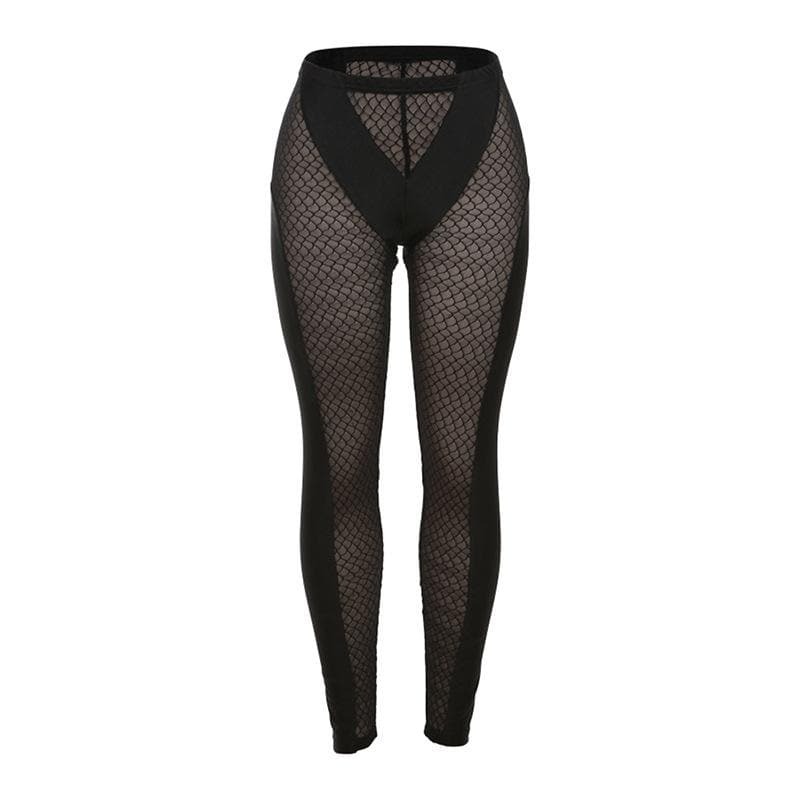 Y2K Grunge High Rise Fishnet Pants - Edgy Aesthetic Bottoms for Coquette & Soft Girl Styles