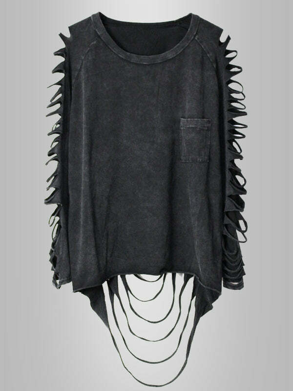 Y2K Grunge Hollow Out Shirt - Cute Aesthetic Top for Coquette & Soft Girl Styles