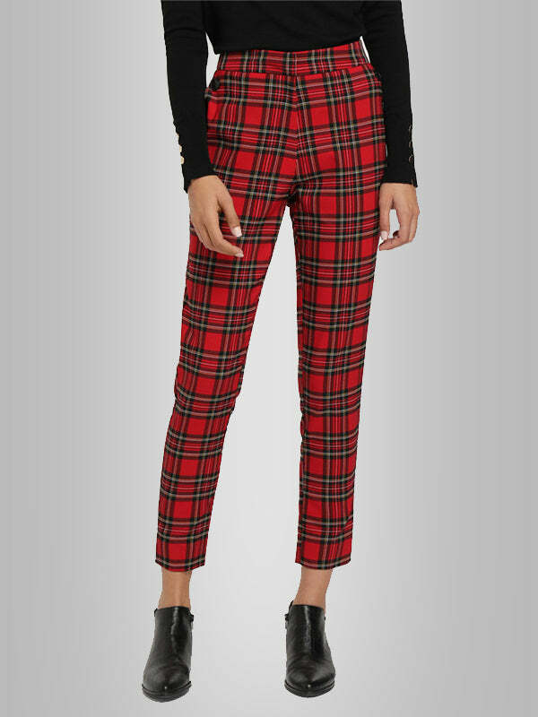 Y2K Grunge Plaid Pants - Vintage Aesthetic Cargo Trousers for Edgy Coquette Style