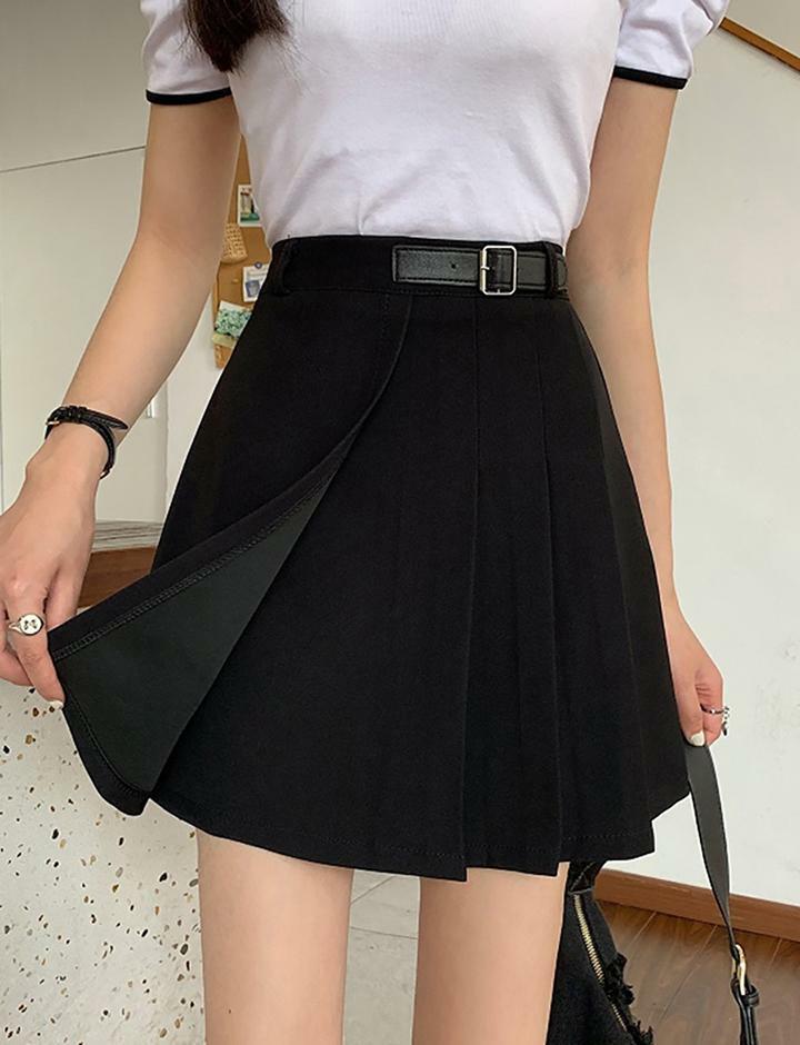 Y2K High Waist Pleated A-Line Skirt - Coquette & Grunge Aesthetic Fashion Essential