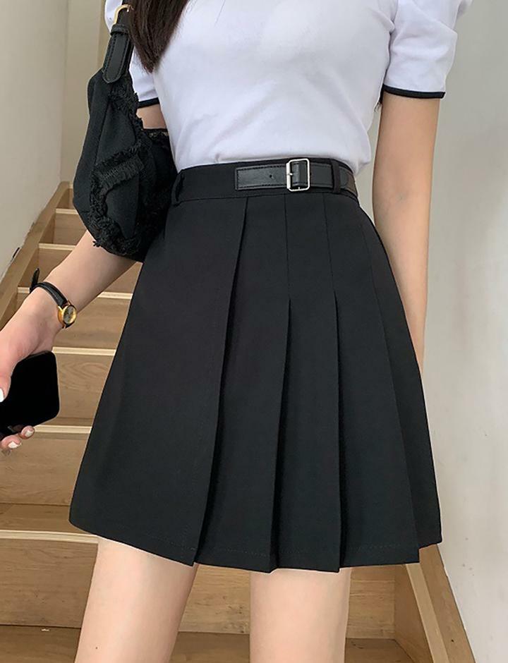 Y2K High Waist Pleated A-Line Skirt - Coquette & Grunge Aesthetic Fashion Essential