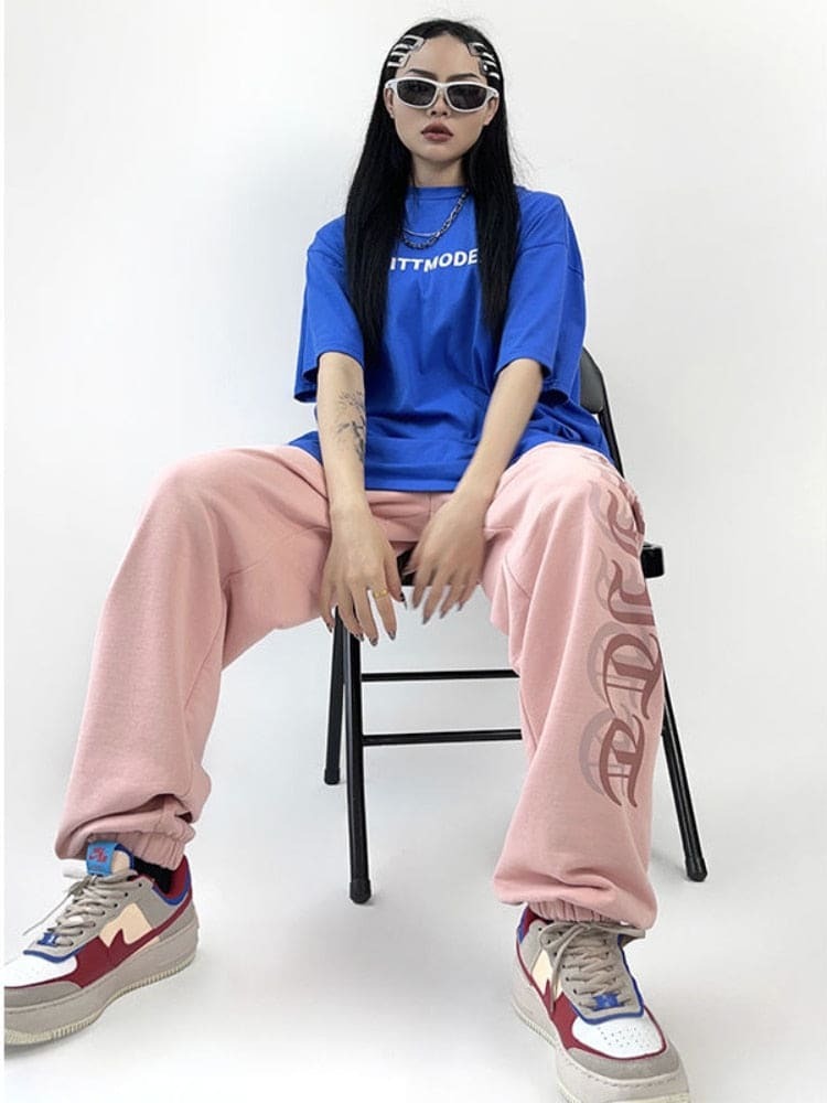Y2K Hip Hop Oversized Joggers - Comfy Streetwear for Grunge, Coquette, and Aesthetic Styles