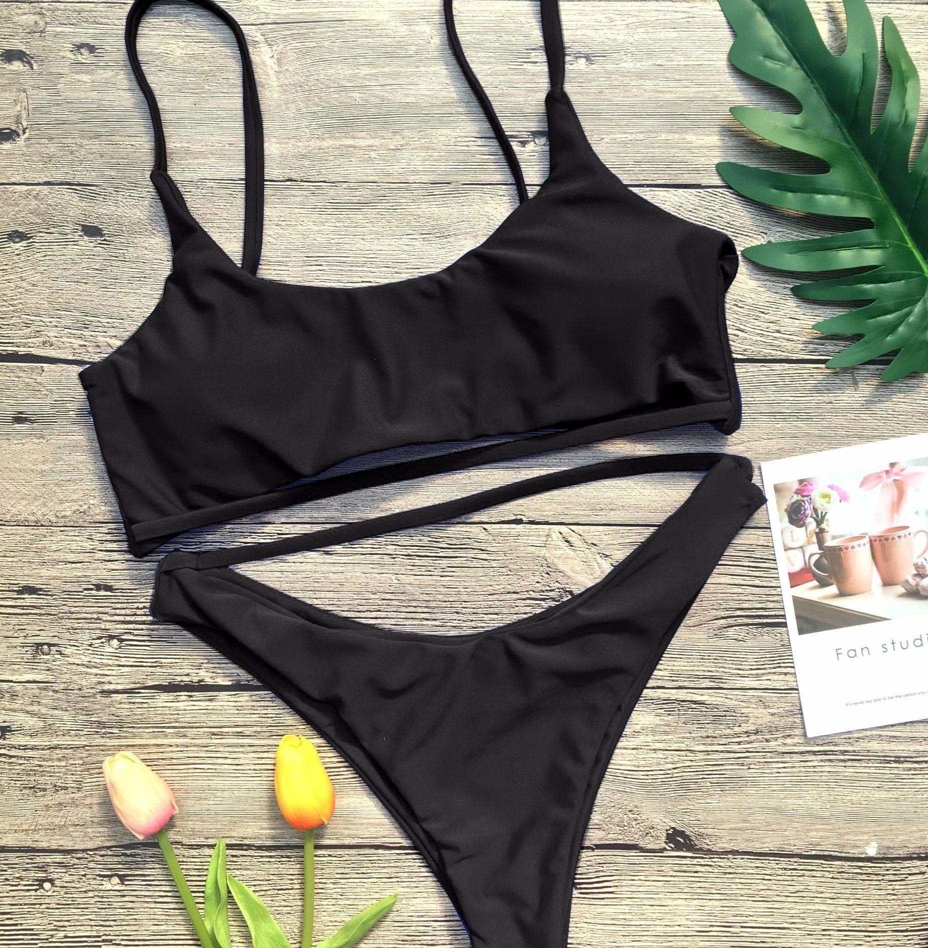 Y2K Hollow Out Bikini: Cute Pastel Goth Swimwear for Coquette & Grunge Aesthetic Vibes