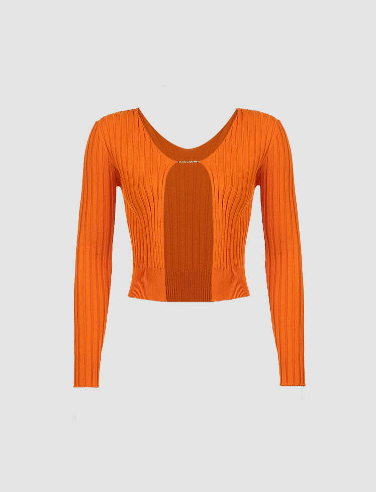 Y2K Hollow Out Knitted Cardigan - Cute Comfy Layering for Coquette & Grunge Aesthetics