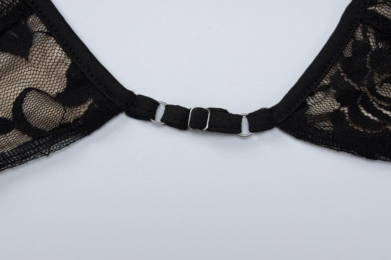 Y2K Hollow Out Lace Two-Piece Cut-Out Top - Coquette & Grunge Aesthetic Fashion