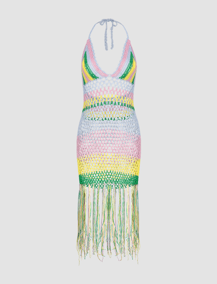 Y2K Knitted Cutout Bikini Dress - Coquette Aesthetic Swimwear for Summer Vibes
