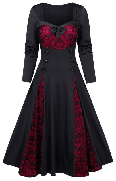 Y2K Lace A-Line Dress - Coquette & Grunge Aesthetic, Cute Vintage Style for Every Occasion