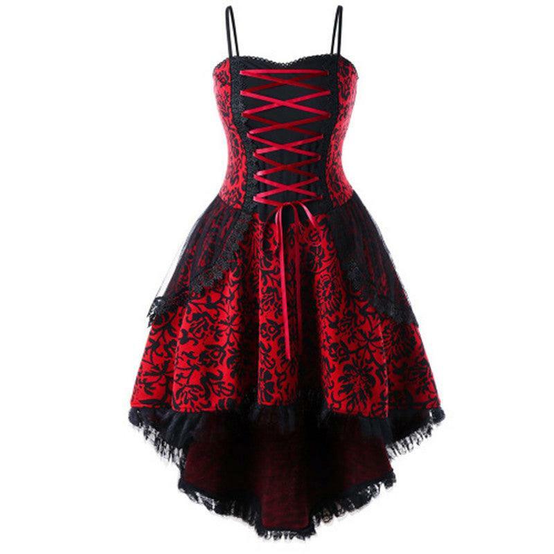 Y2K Lace Corset Dress - Grunge & Coquette Aesthetic, Cute Gothic Style for Fall