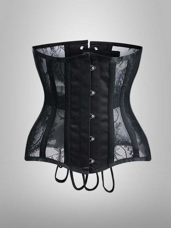 Y2K Lace Corset Top - Coquette Aesthetic, Grunge Style, Cute Crop Top for Aesthetic Outfits