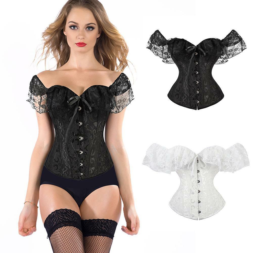 Y2K Lace Corset Top - Cute Grunge Aesthetic Short Sleeves for Coquette & Soft Girl Styles