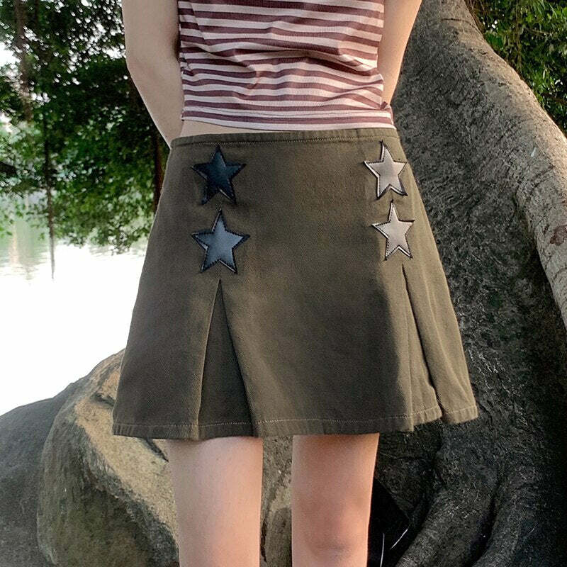 Y2K Low Waist Denim Skirt - Grunge & Coquette Aesthetic for Cute Outfits & Fall Fashion