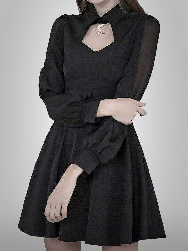 Y2K Moon Dress: Cute Pastel Goth Aesthetic with Grunge Style & Coquette Vibes