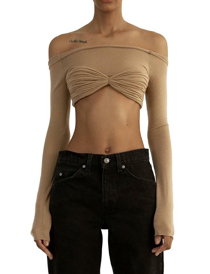 Y2K Off-Shoulder Sheer Crop Top - Cute Pastel Goth Aesthetic for Grunge & Coquette Styles