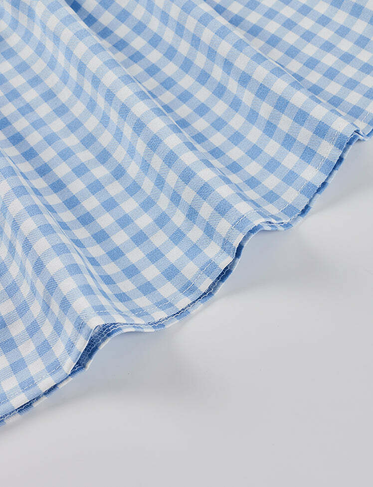 Y2K Off Shoulder Plaid Tiered Skirt - Cute Coquette Aesthetic for Grunge & Preppy Styles