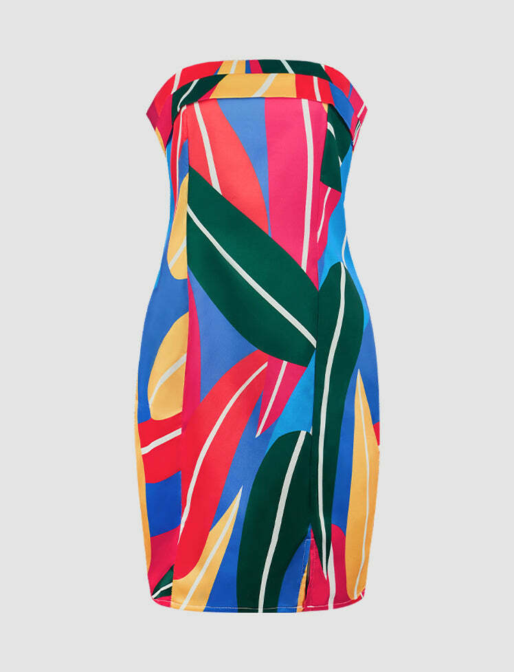 Y2K Off Shoulder Slit Side Mini Dress - Coquette Aesthetic with Grunge Style Vibes