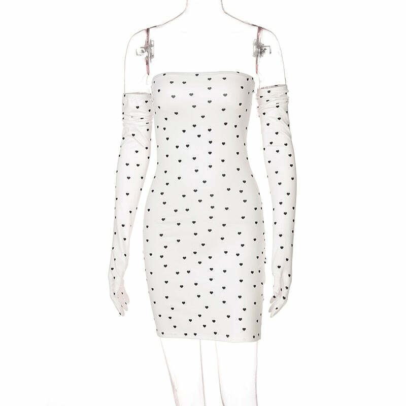Y2K Polka Dot Mini Dress - Cute Coquette Aesthetic with Grunge Vibes for Trendy Outfits