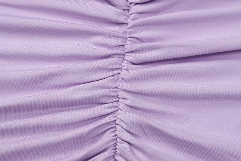 Y2K Ruched Backless Cowl Neck Mini Dress - Cute Coquette Style for Aesthetic Outfits