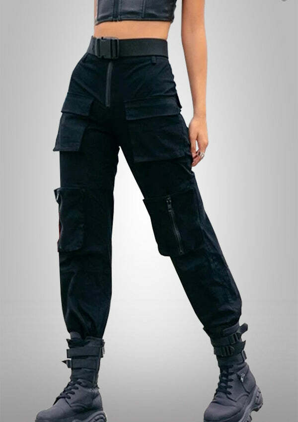 Y2K Street Pockets Cargo Pants - Grunge Aesthetic, Coquette Style, Comfy & Cute